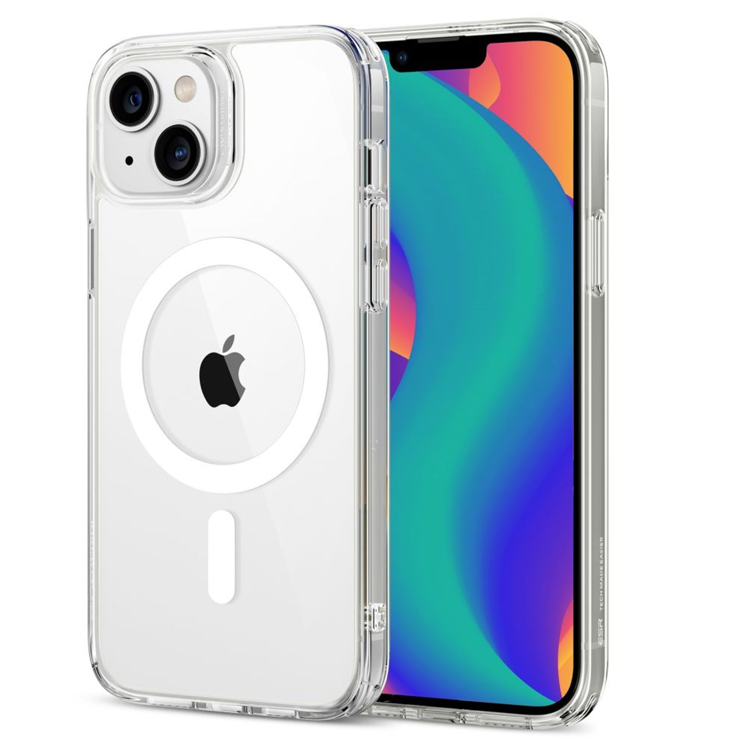 Husa de protectie premium, rezistenta la socuri, compatibila cu iPhone 14 Plus, Transparent fotografia produsului