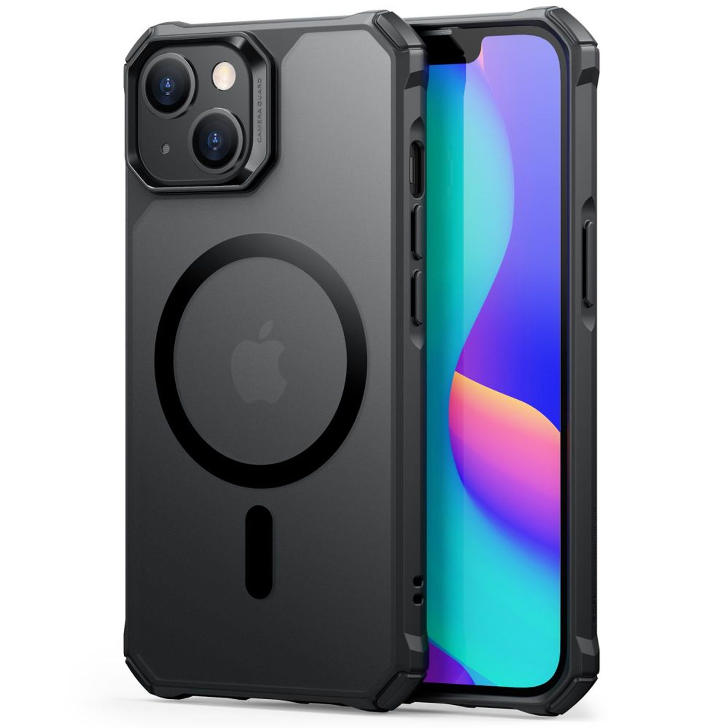 Husa de protectie premium, rezistenta la socuri compatibila cu iPhone 14 Plus, Negru fotografia produsului