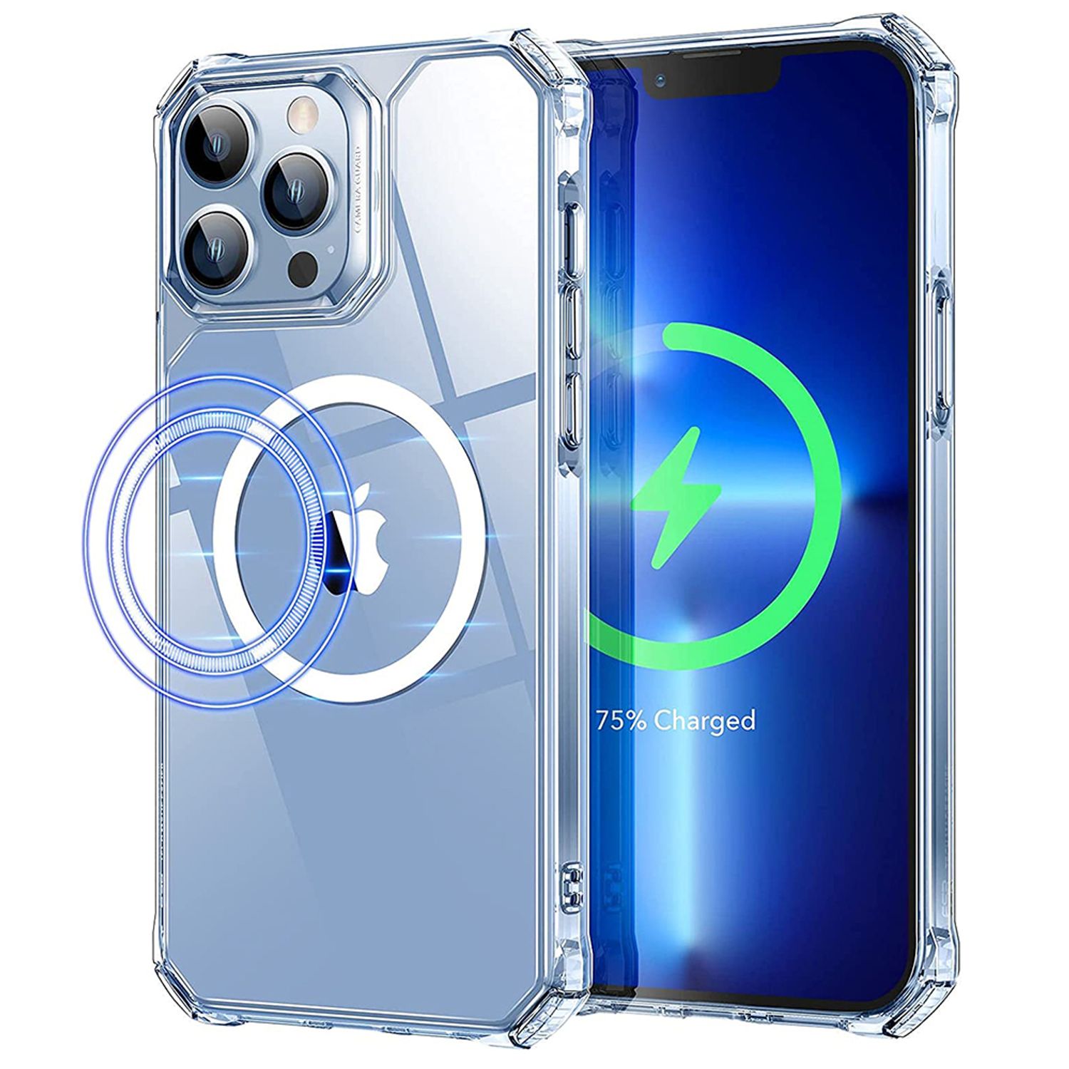 Husa de protectie premium, rezistenta la socuri compatibila cu iPhone 13 Pro, Transparent fotografia produsului
