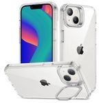 Husa de protectie premium cu suport compatibila cu iPhone 14   iPhone 13, Transparent fotografia produsului