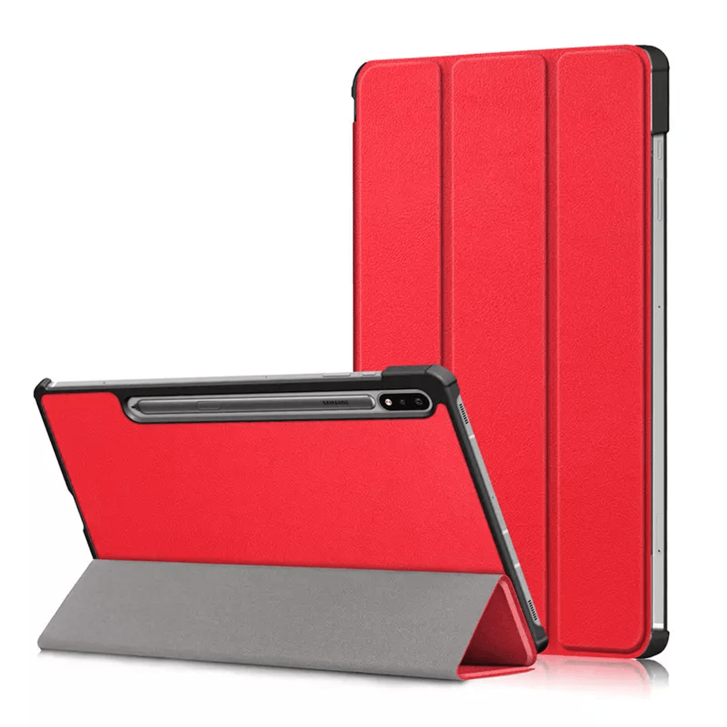 Husa de protectie tableta compatibila cu Samsung Galaxy Tab S7   S8, Rosu fotografia produsului