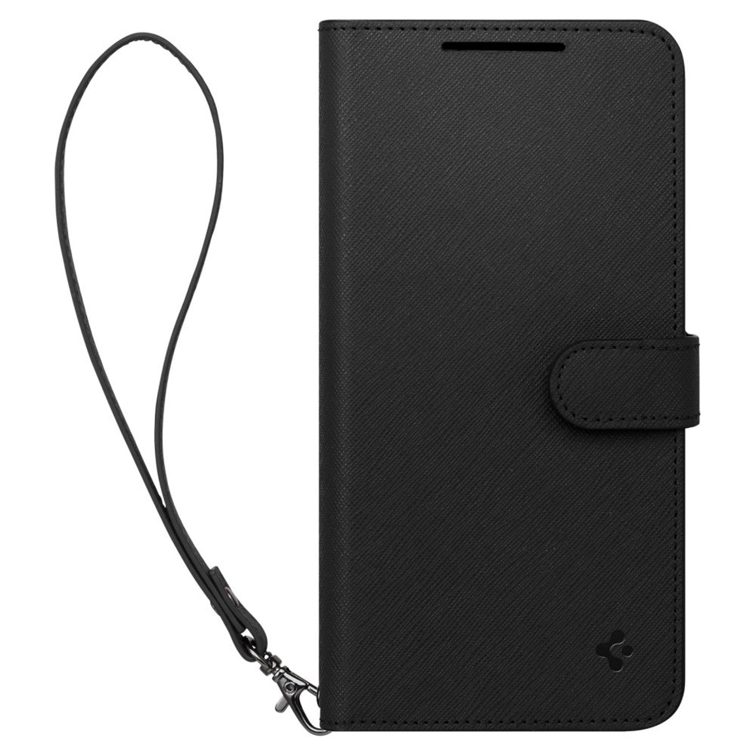 Husa cu snur Spigen Wallet S Plus compatibila cu Samsung Galaxy S23, Negru fotografia produsului