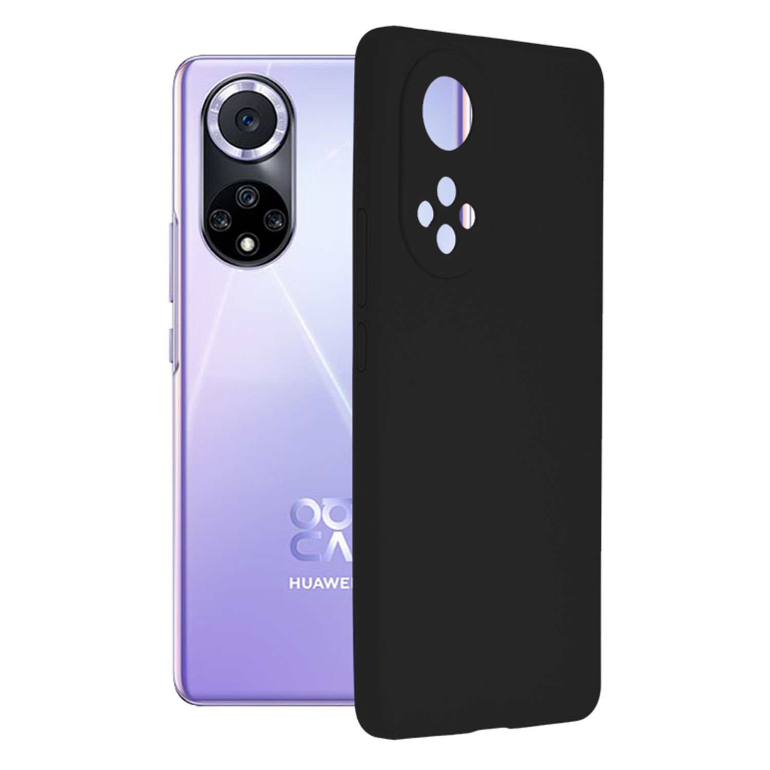Husa din silicon compatibila cu Huawei Nova 9   Honor 50, Negru fotografia produsului