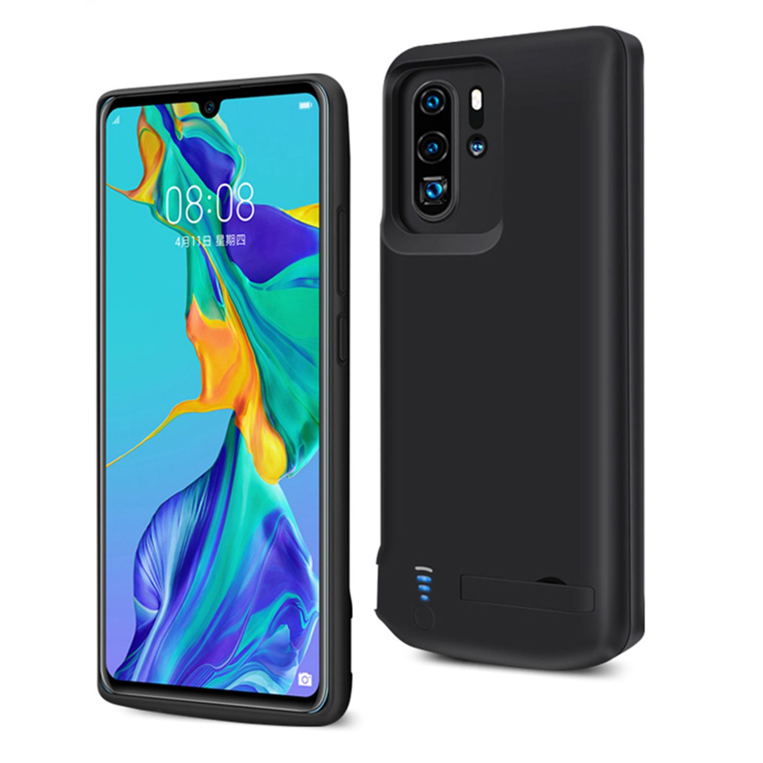Husa cu acumulator compatibila cu Huawei P30 Pro - 5000 mAh, Negru fotografia produsului