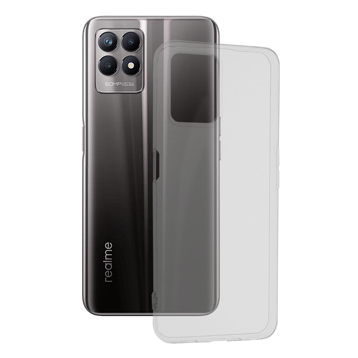 Husa din silicon transparent pentru Realme 8i fotografia produsului
