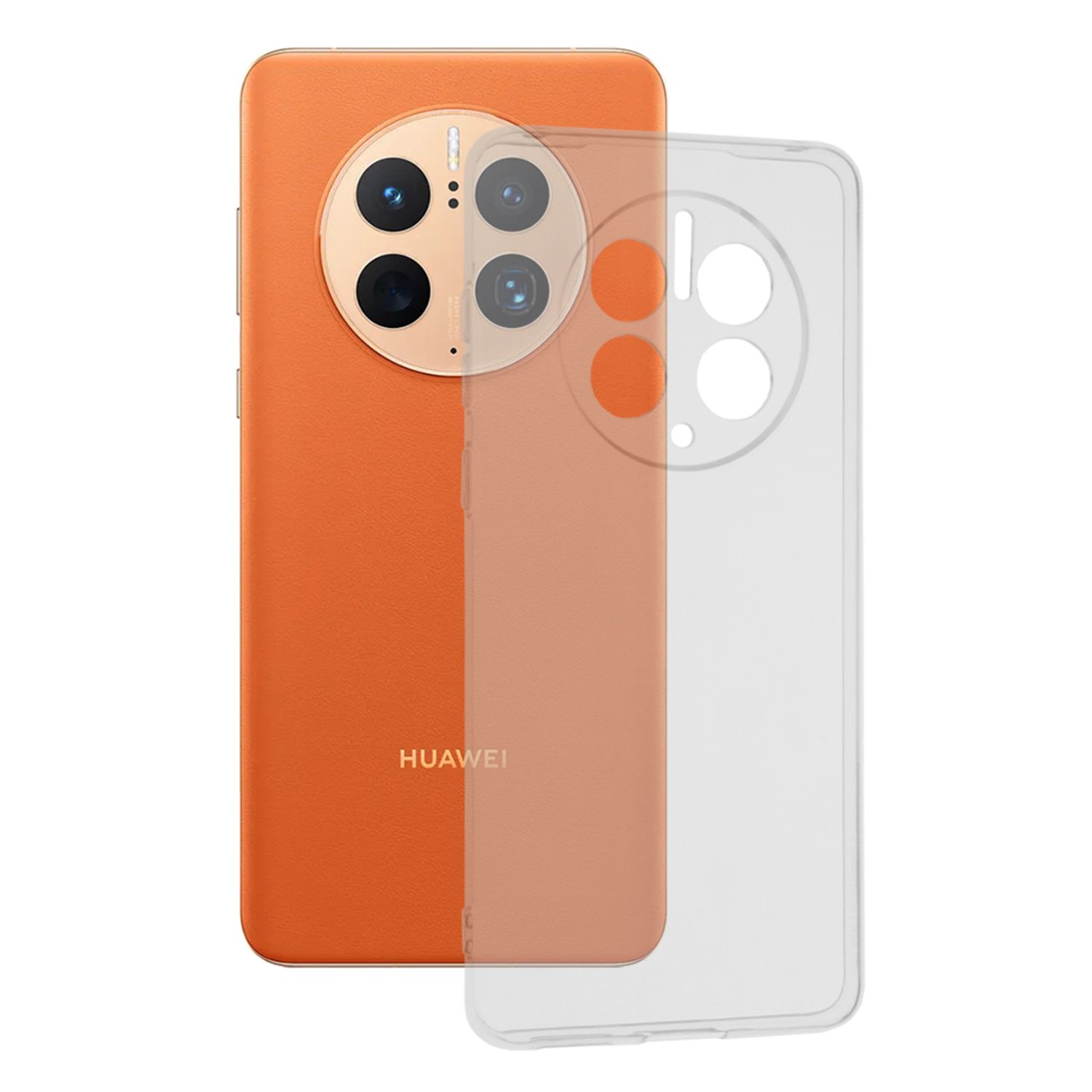 Husa de protectie din silicon transparent compatibila cu Huawei Mate 50 Pro fotografia produsului
