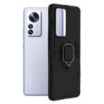 Husa de protectie Silicone Shield cu inel pentru Xiaomi 12 Pro, Negru fotografia produsului