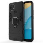 Husa de protectie Silicone Shield cu inel pentru OPPO A15   A15S, Negru fotografia produsului