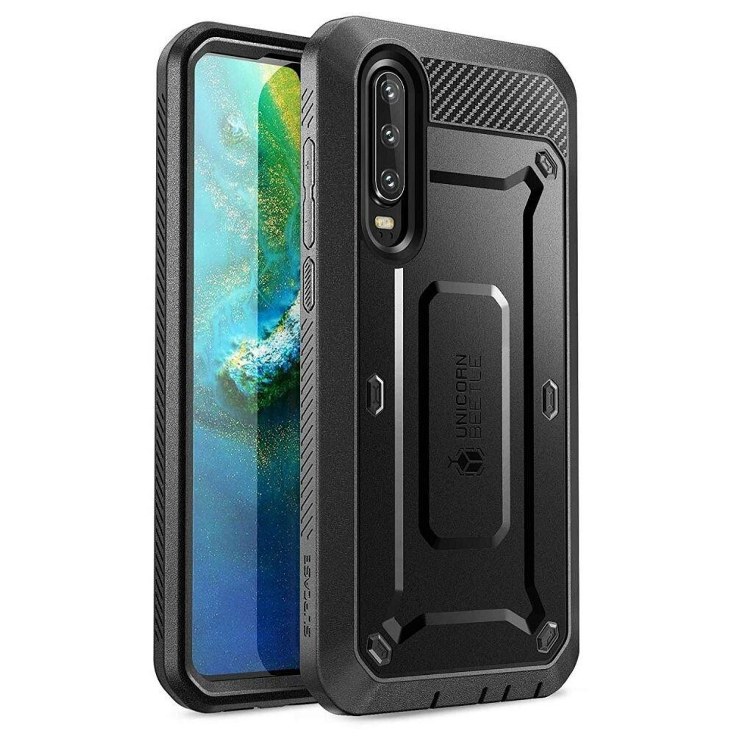 Husa de protectie premium Unicorn Beetle Pro pentru Huawei P30, negru fotografia produsului
