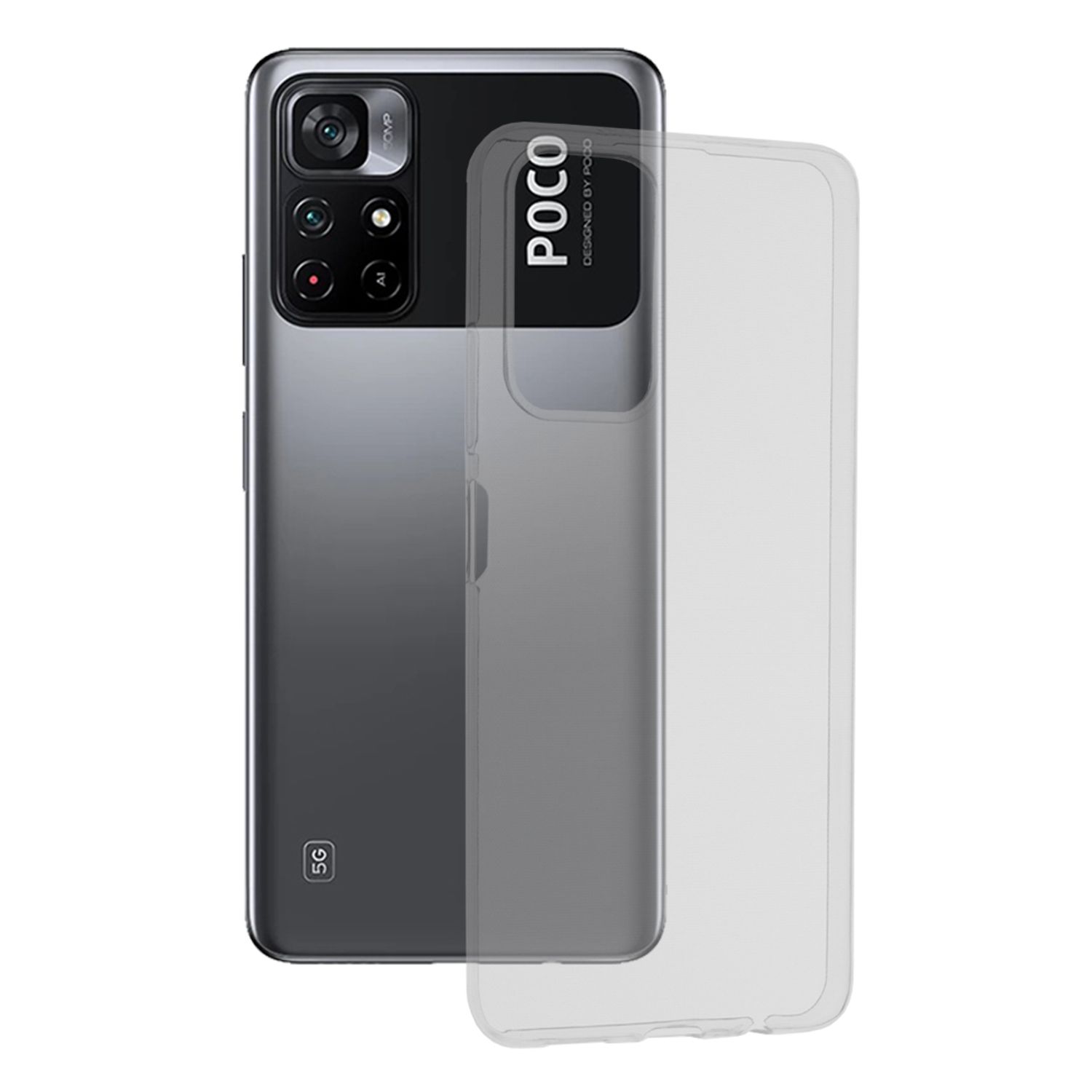 Husa din silicon transparent pentru Xiaomi Poco M4 Pro 5G fotografia produsului