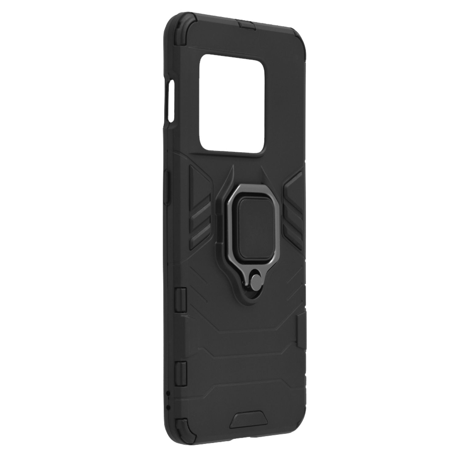 Husa de protectie Silicone Shield cu inel pentru Oneplus 10 Pro 5G, Negru fotografia produsului
