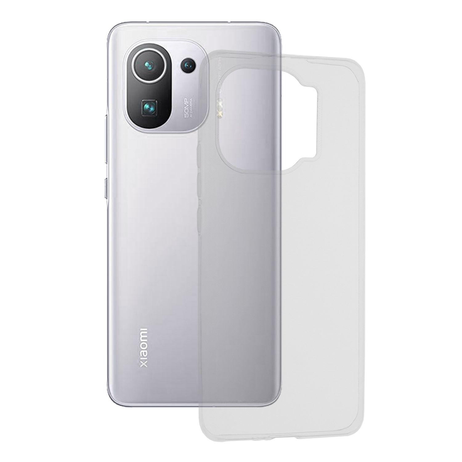 Husa din silicon transparenta compatibila cu Xiaomi Mi 11 Pro fotografia produsului