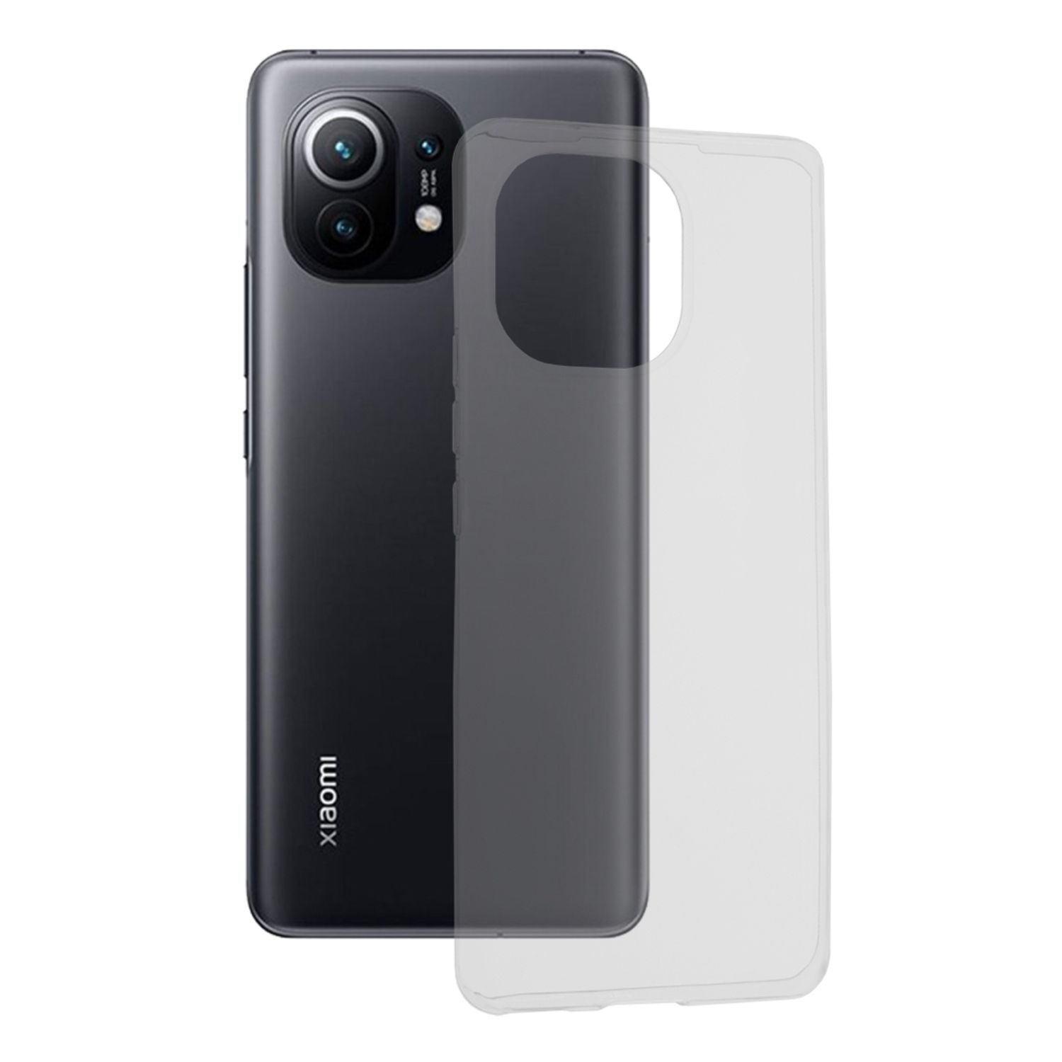Husa din silicon transparenta compatibila cu Xiaomi Mi 11 fotografia produsului