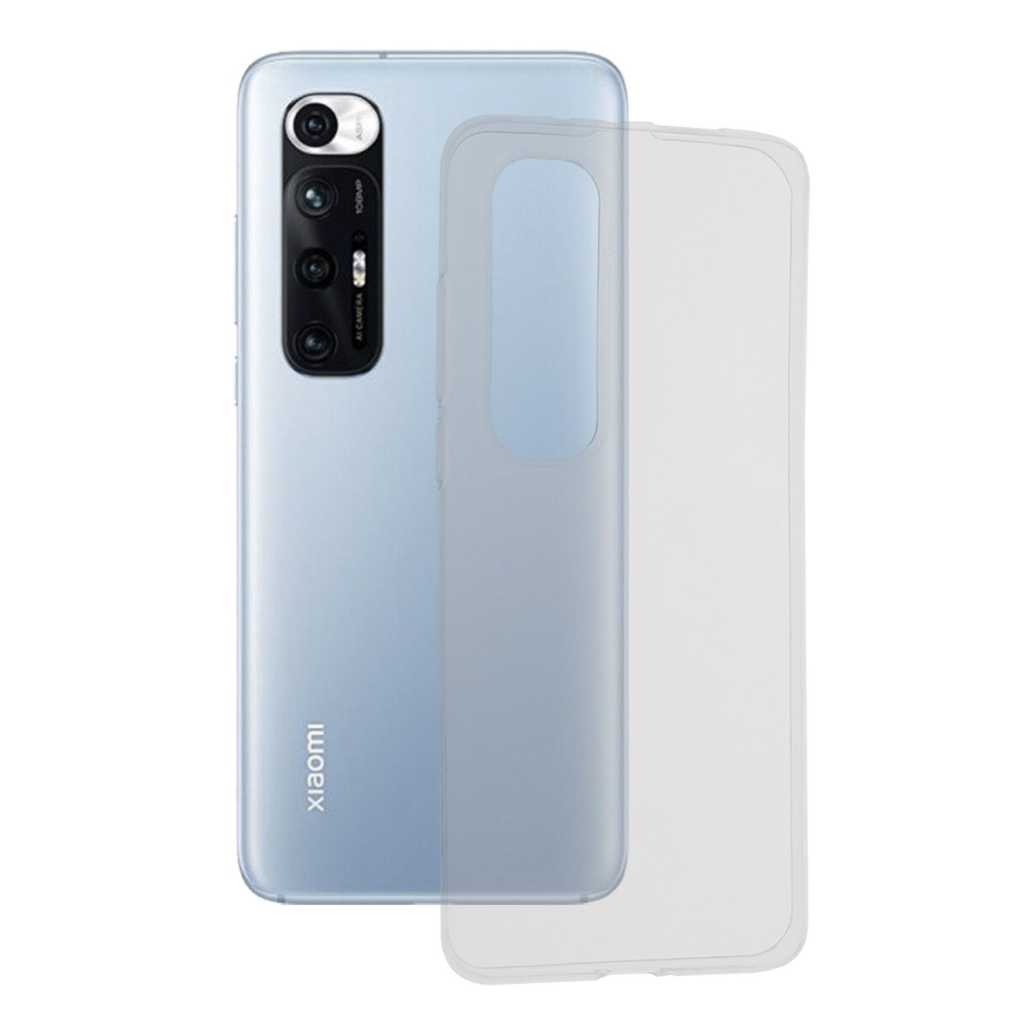 Husa din silicon transparenta compatibila cu Xiaomi Mi 10S fotografia produsului
