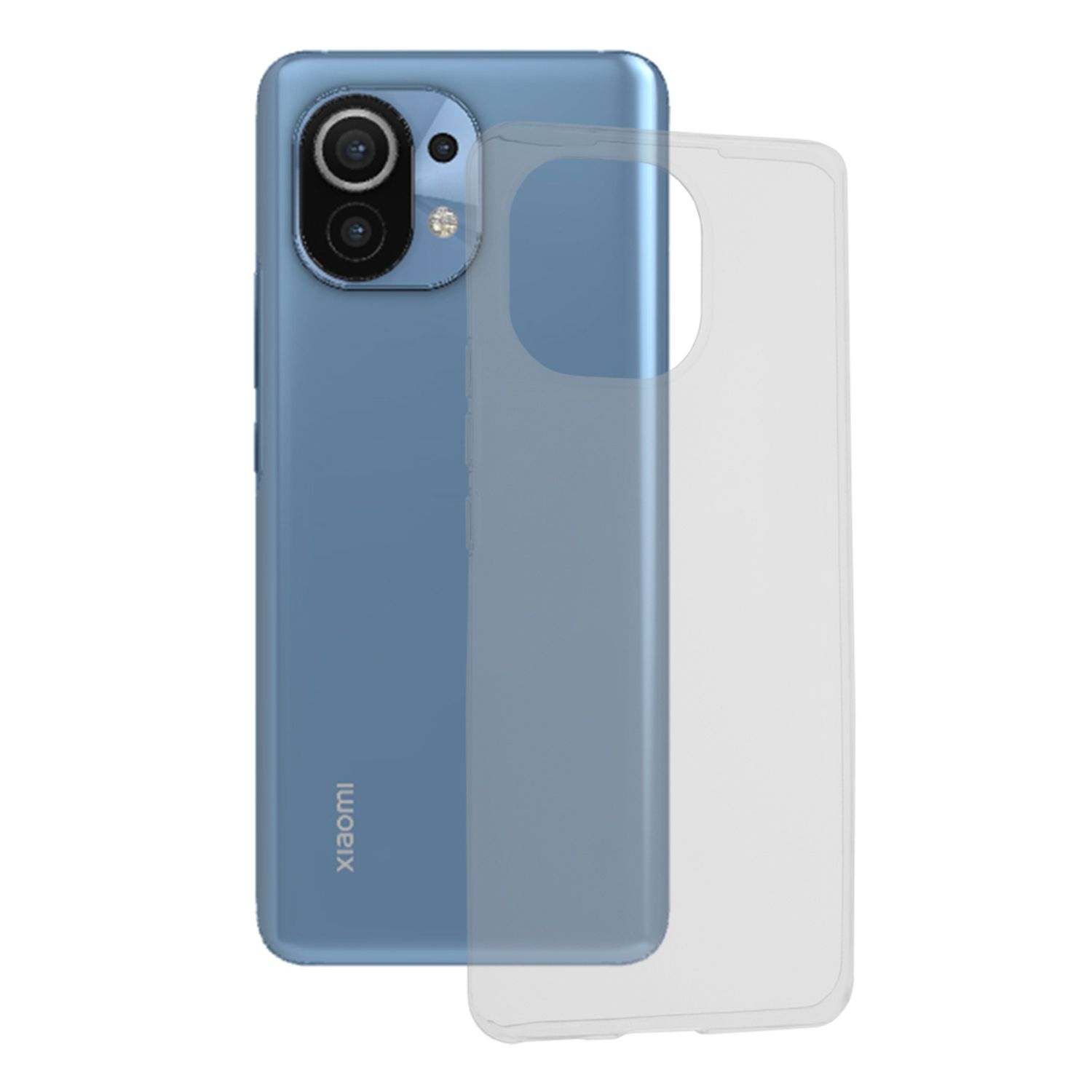 Husa din silicon transparenta compatibila cu Xiaomi Mi 11 Lite fotografia produsului