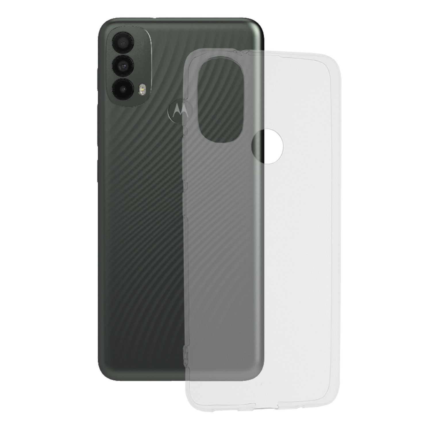 Husa de protectie din silicon transparent compatibila cu Motorola Moto E20   E40 fotografia produsului