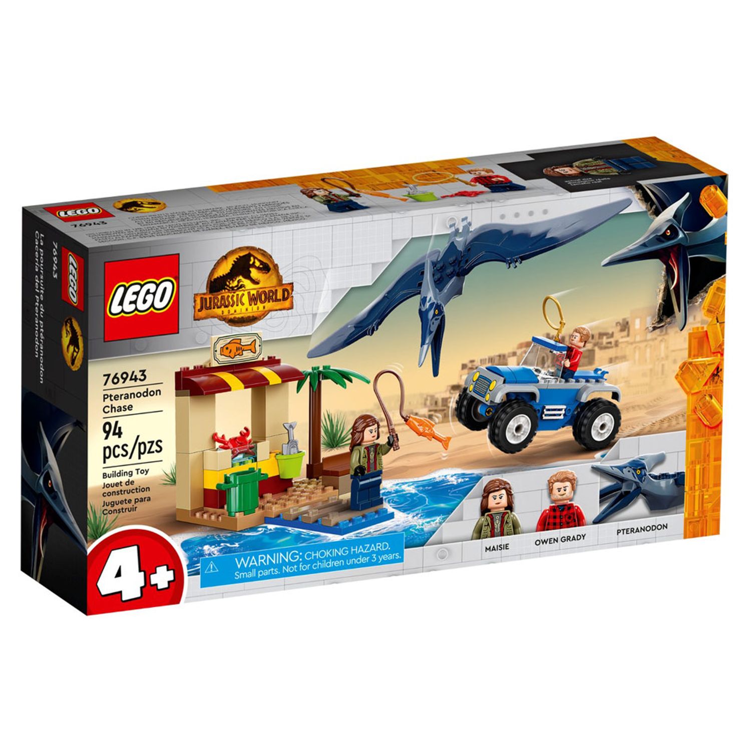 Set de construit LEGO    Jurassic World, Urmarirea Pteranodonului, 94 piese fotografia produsului