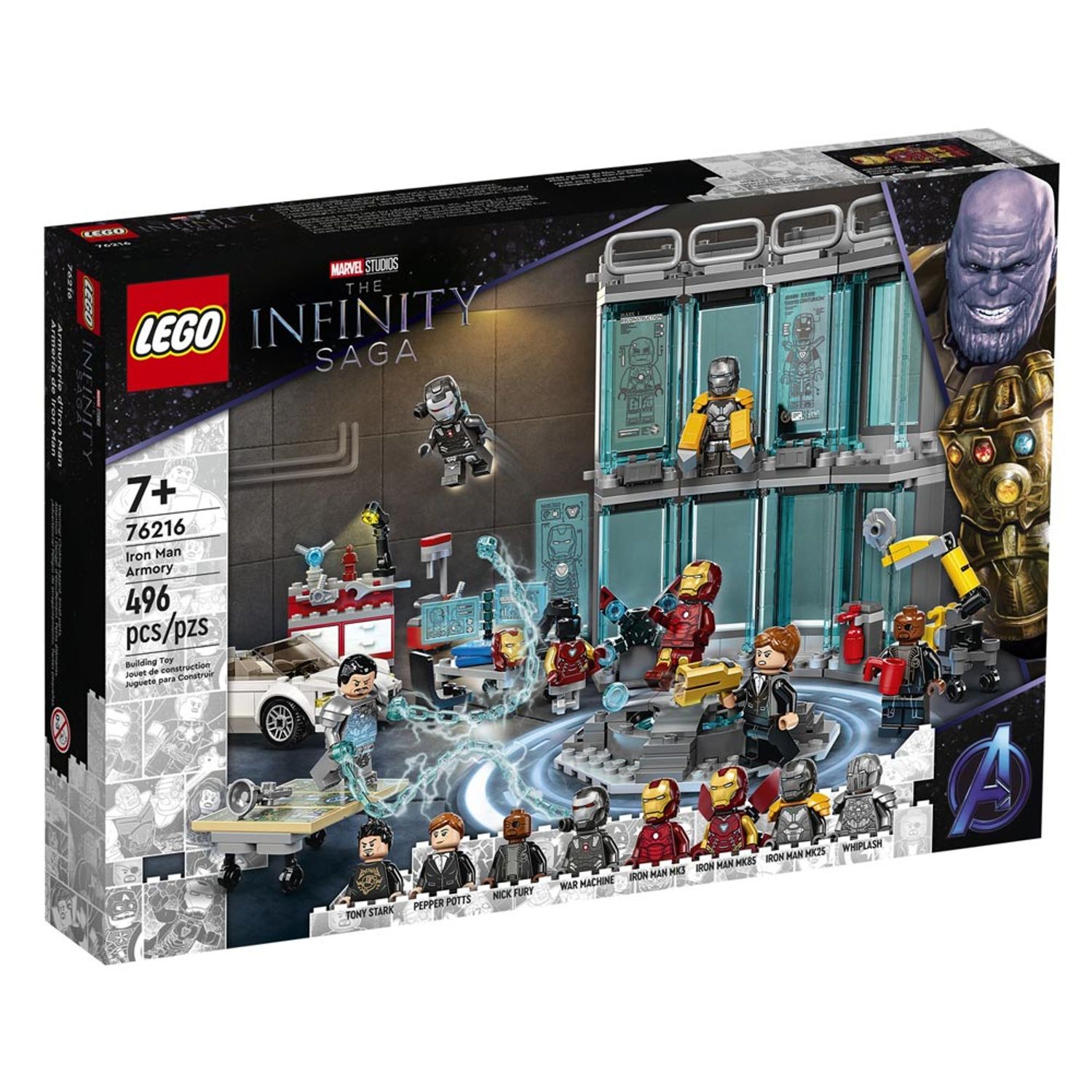 Set de construit LEGO    Marvel Super Heroes, Sala Armurii, 496 piese fotografia produsului