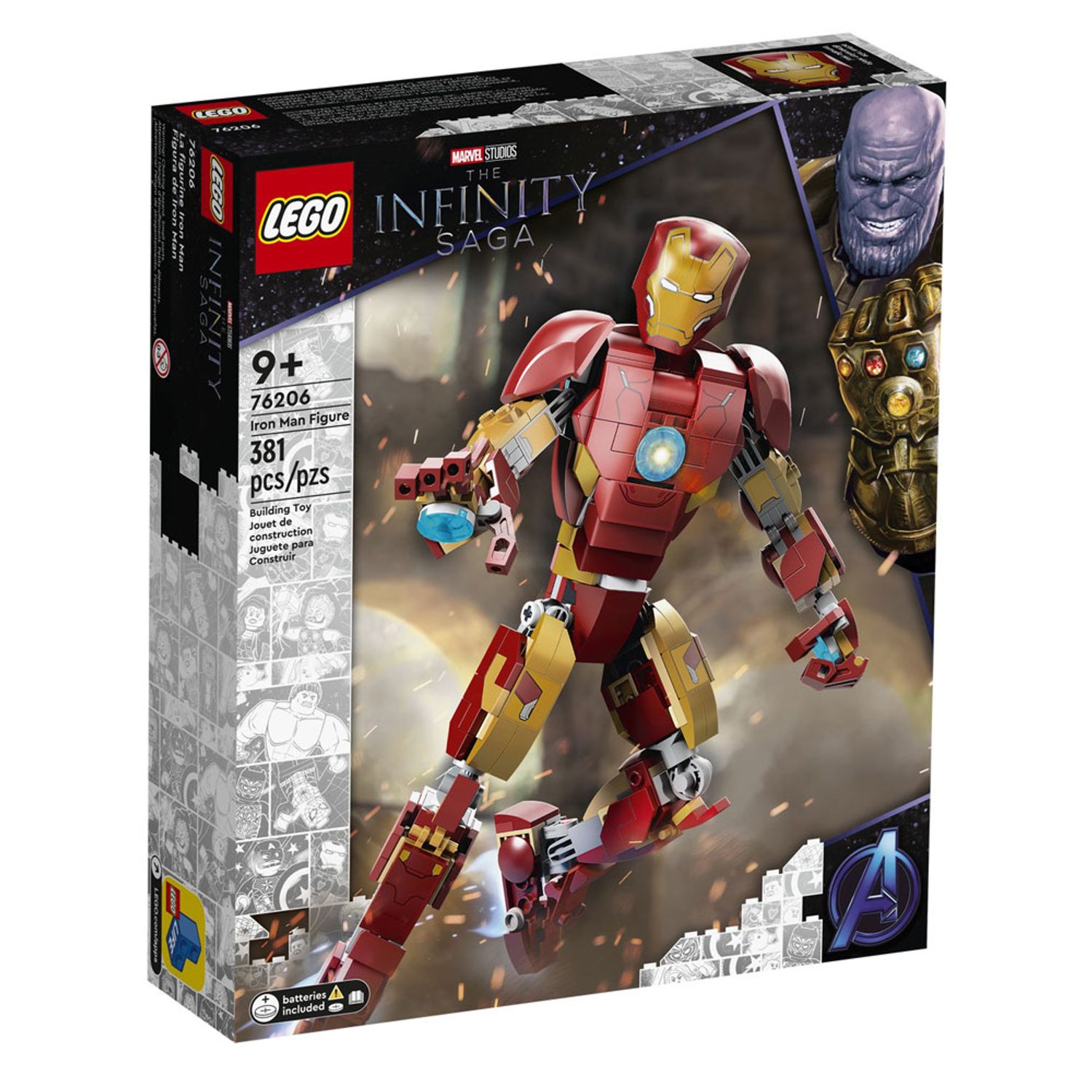 Set de construit LEGO    Marvel Super Heroes, Figurina Iron Man, 381 piese fotografia produsului