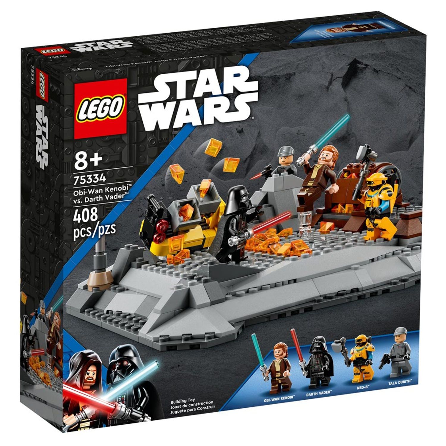 Set de construit LEGO    Star Wars, Obi-Wan Kenobi versus Darth Vader, 408 piese fotografia produsului