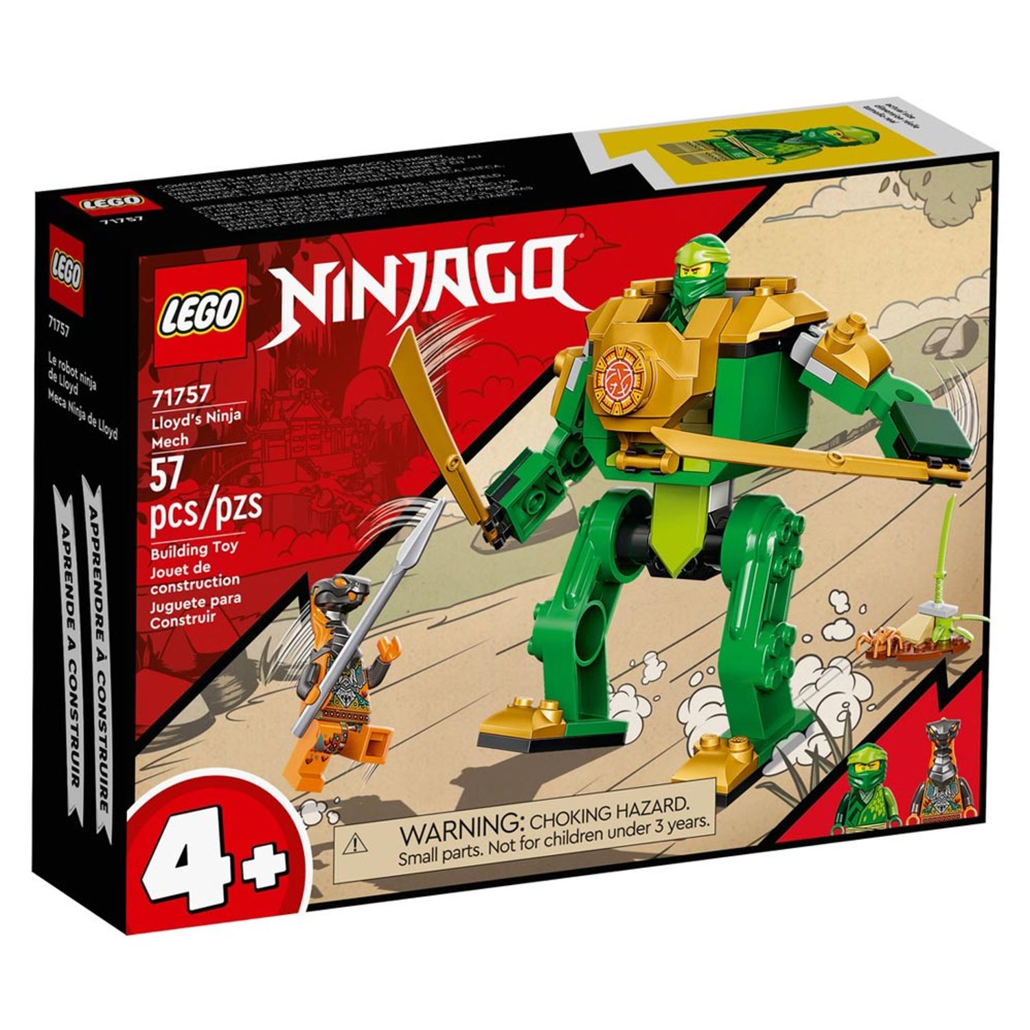 Set de construit LEGO    Ninjago, Robotul Ninja al lui Lloyd, 57 piese fotografia produsului