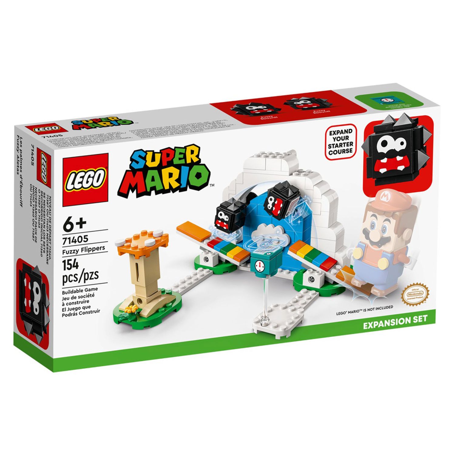Set de construit LEGO    Super Mario, Set de extindere - Fuzzy Flippers, 154 piese fotografia produsului