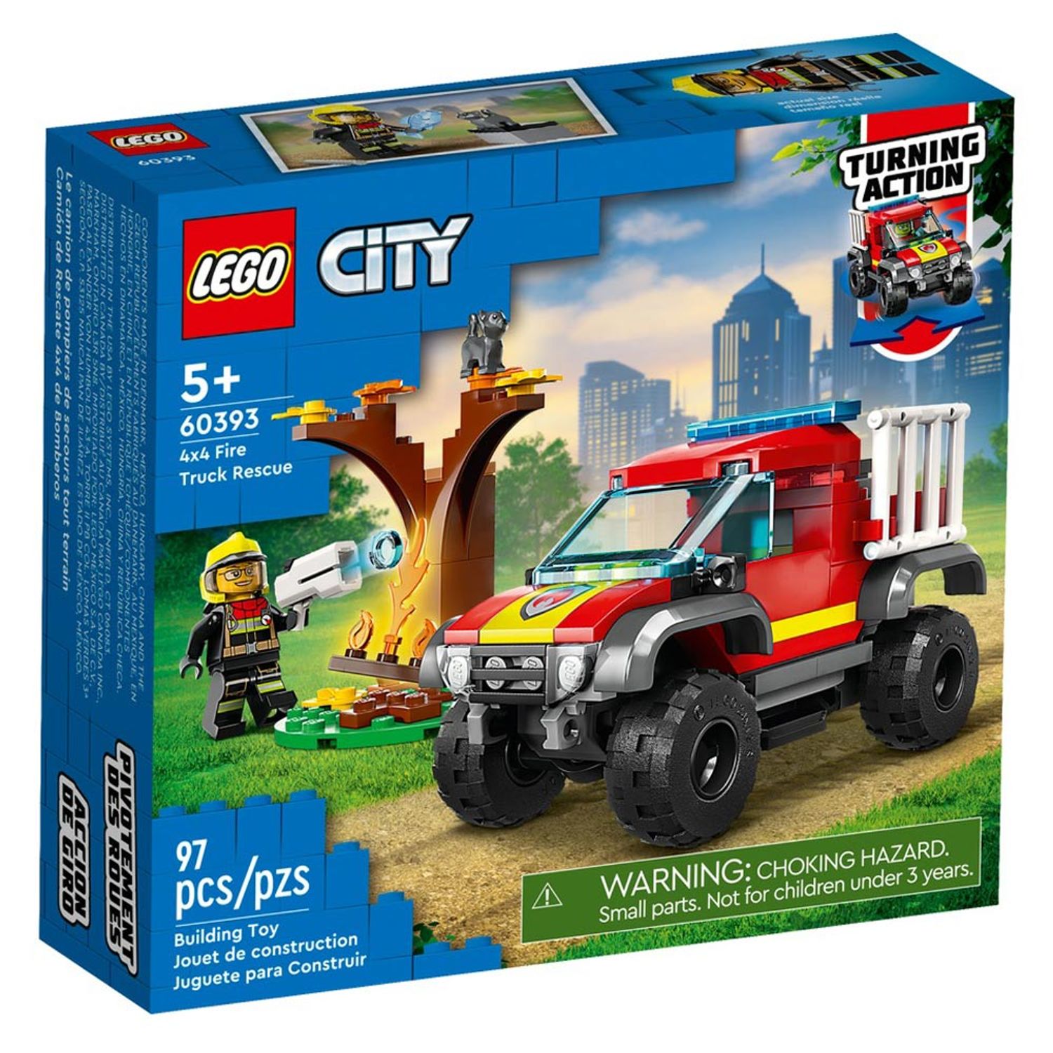 Set de construit LEGO    City, Masina de pompieri 4x4, 97 piese fotografia produsului