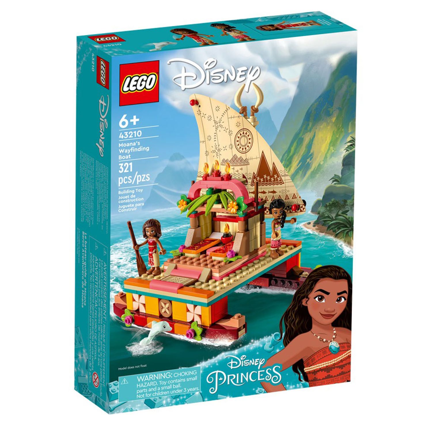Set de construit LEGO    Disney, Catamaranul Moanei, 321 piese fotografia produsului