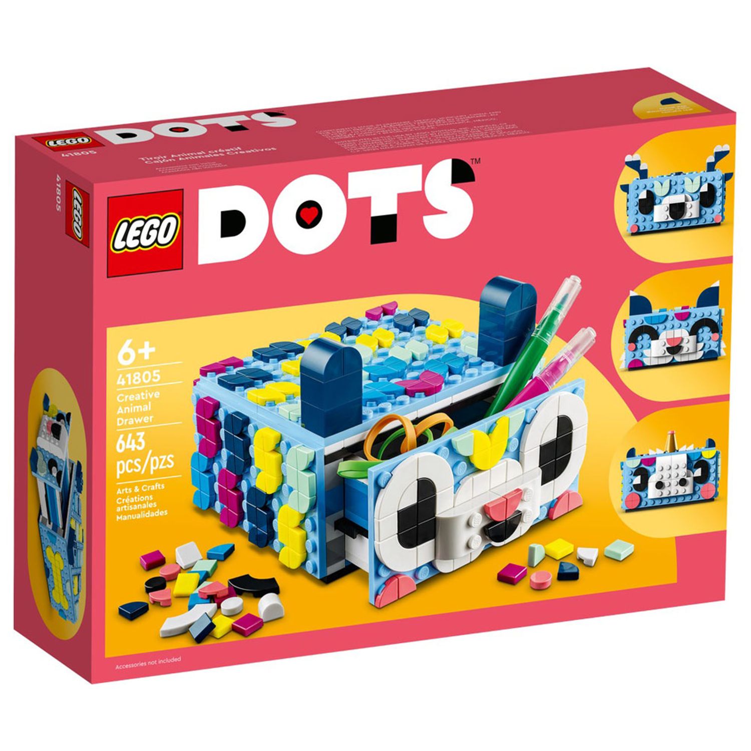 Set de construit LEGO    DOTS, Sertar creativ cu animale, 643 piese fotografia produsului