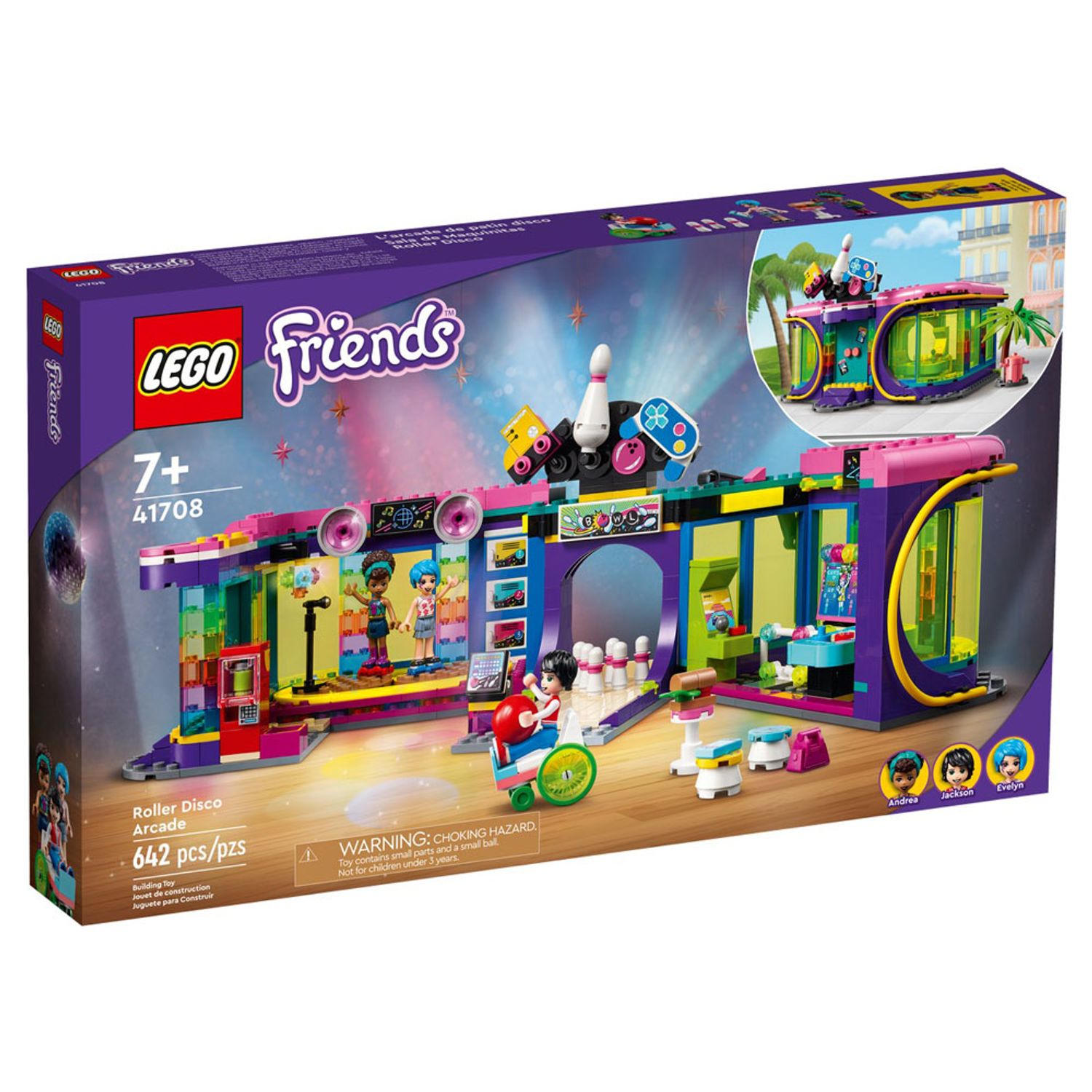 Set de construit LEGO    Friends, Roller Disco Arcade, 642 piese fotografia produsului