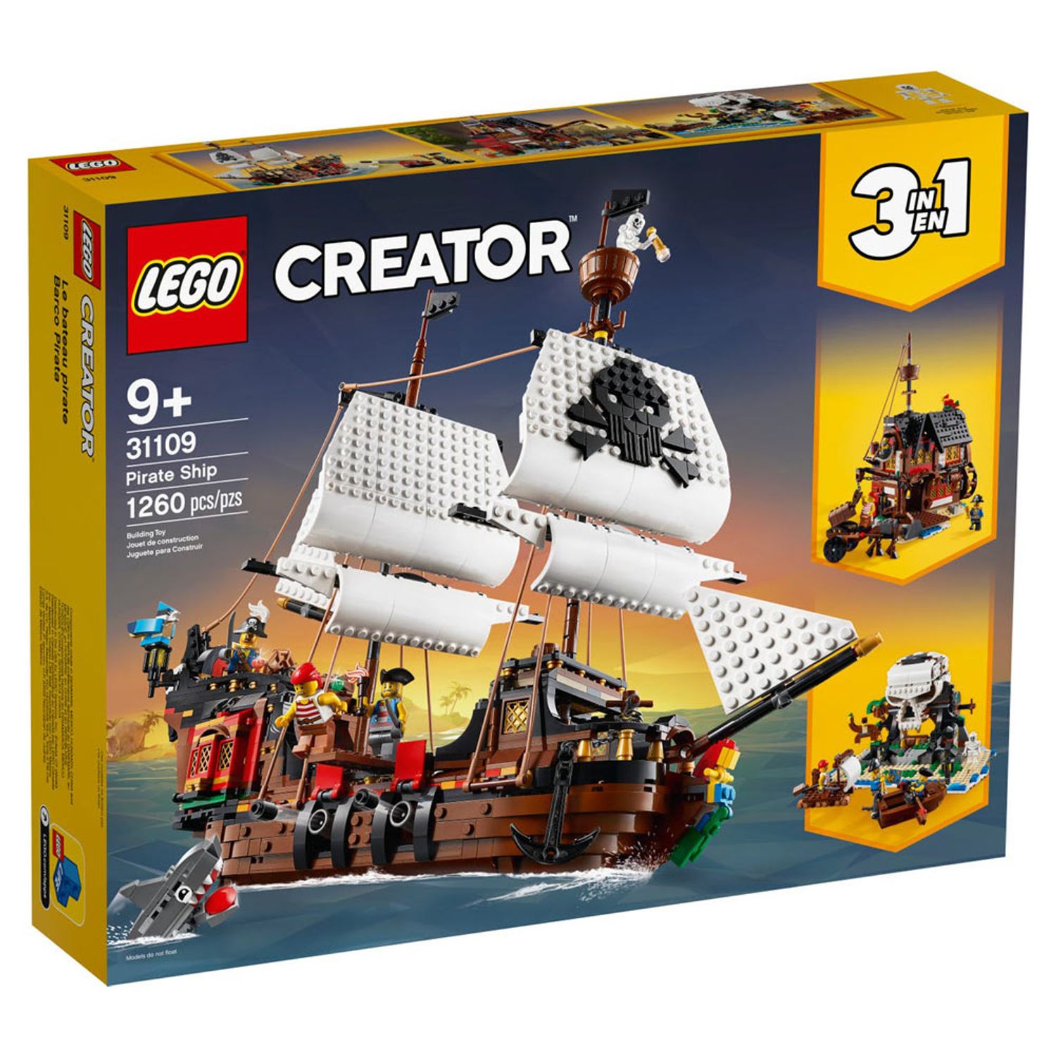 Set de construit LEGO    Creator, Corabie de pirati, 1260 piese fotografia produsului