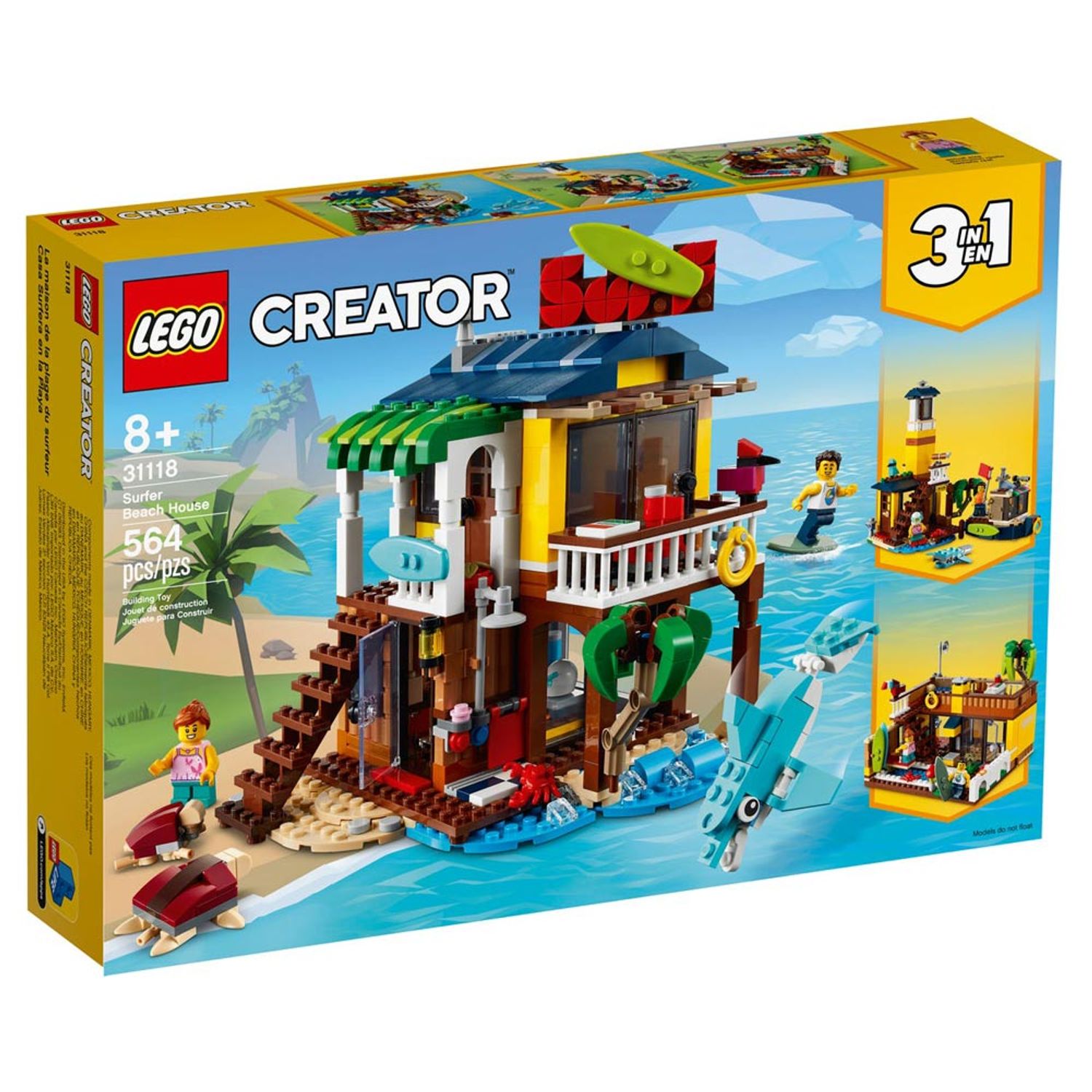 Set de construit LEGO    Creator, Casuta surferilor, 564 piese fotografia produsului
