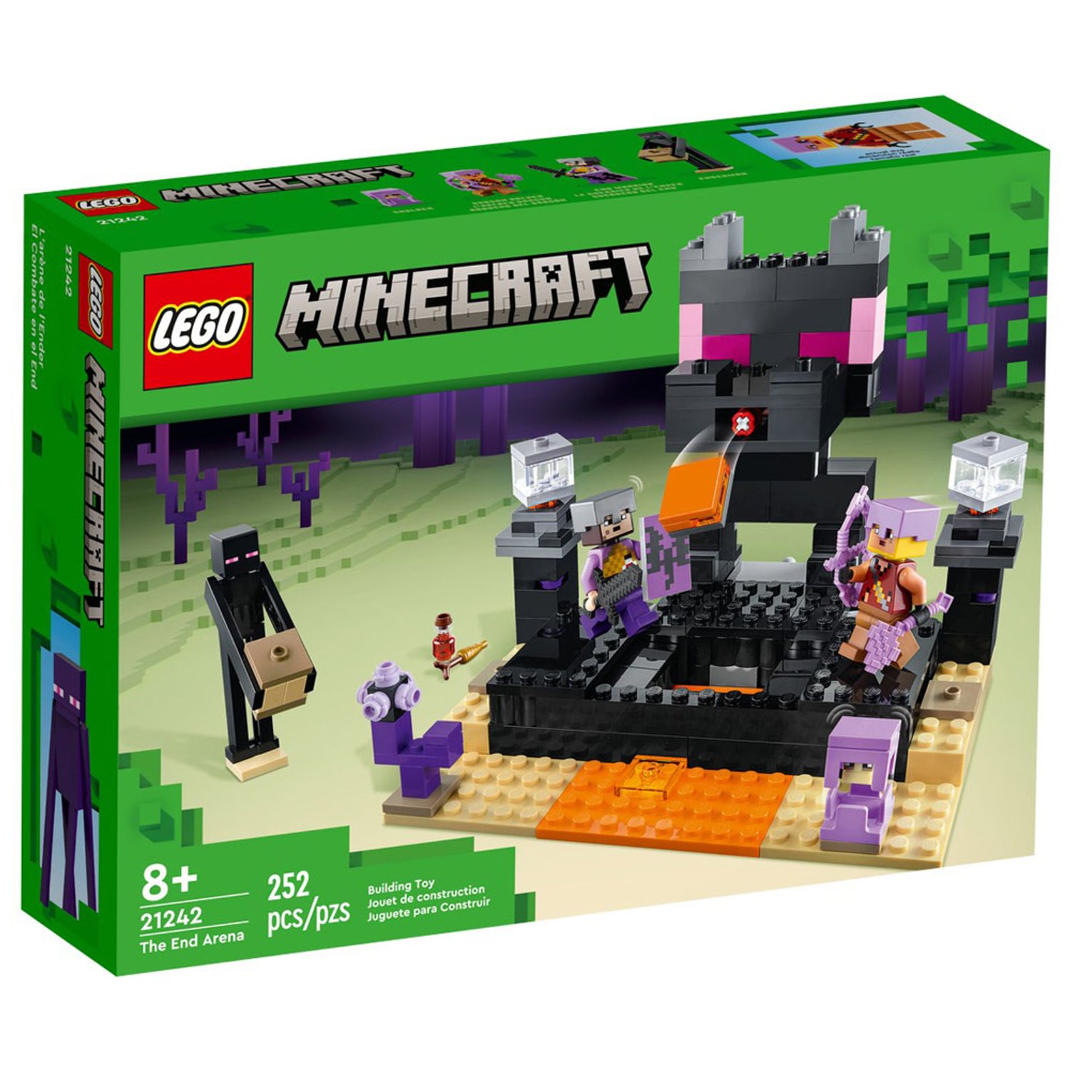 Set de construit LEGO    Minecraft, Arena din End, 252 piese fotografia produsului
