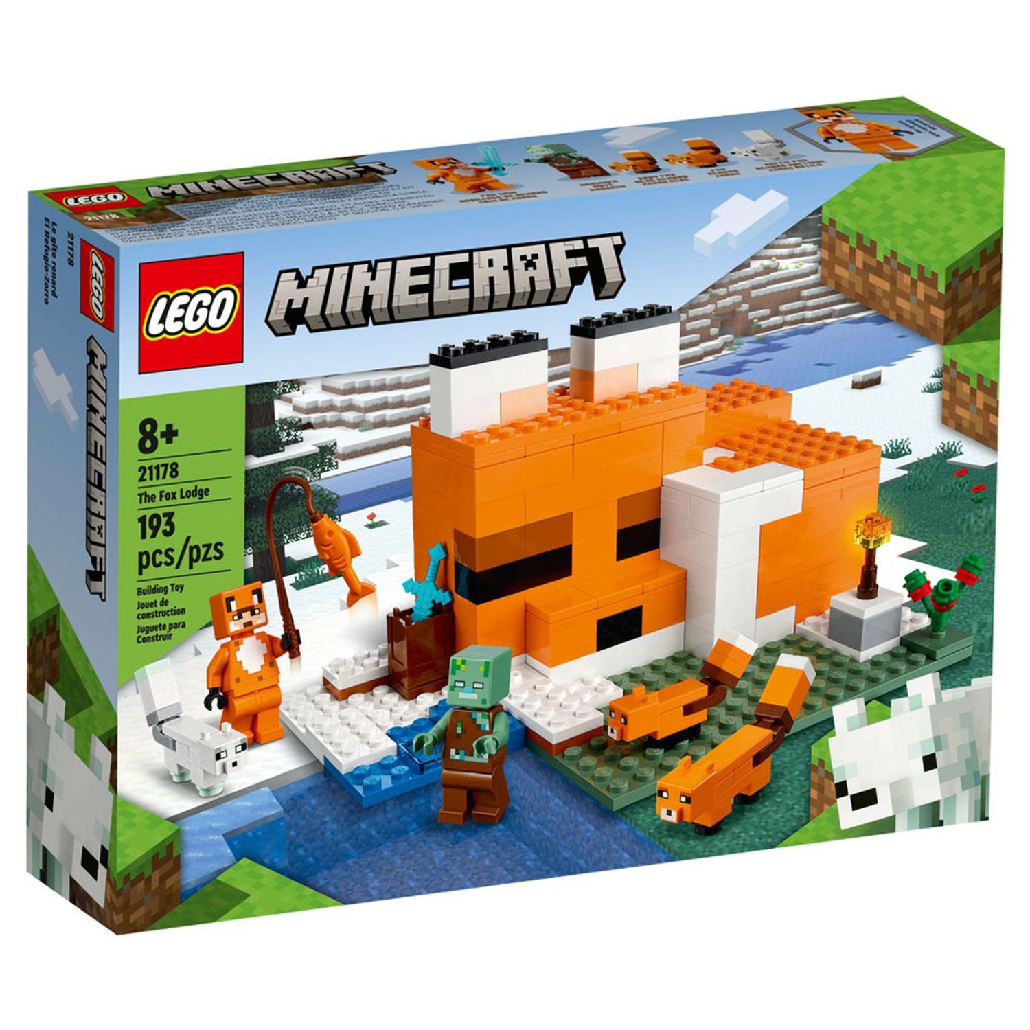 Set de construit LEGO    Minecraft, Casa in forma de vulpe, 193 piese fotografia produsului