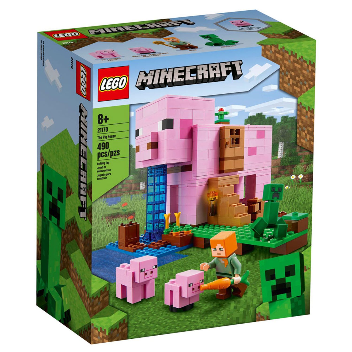 Set de construit LEGO    Minecraft , Casuta purcelus, 490 piese fotografia produsului
