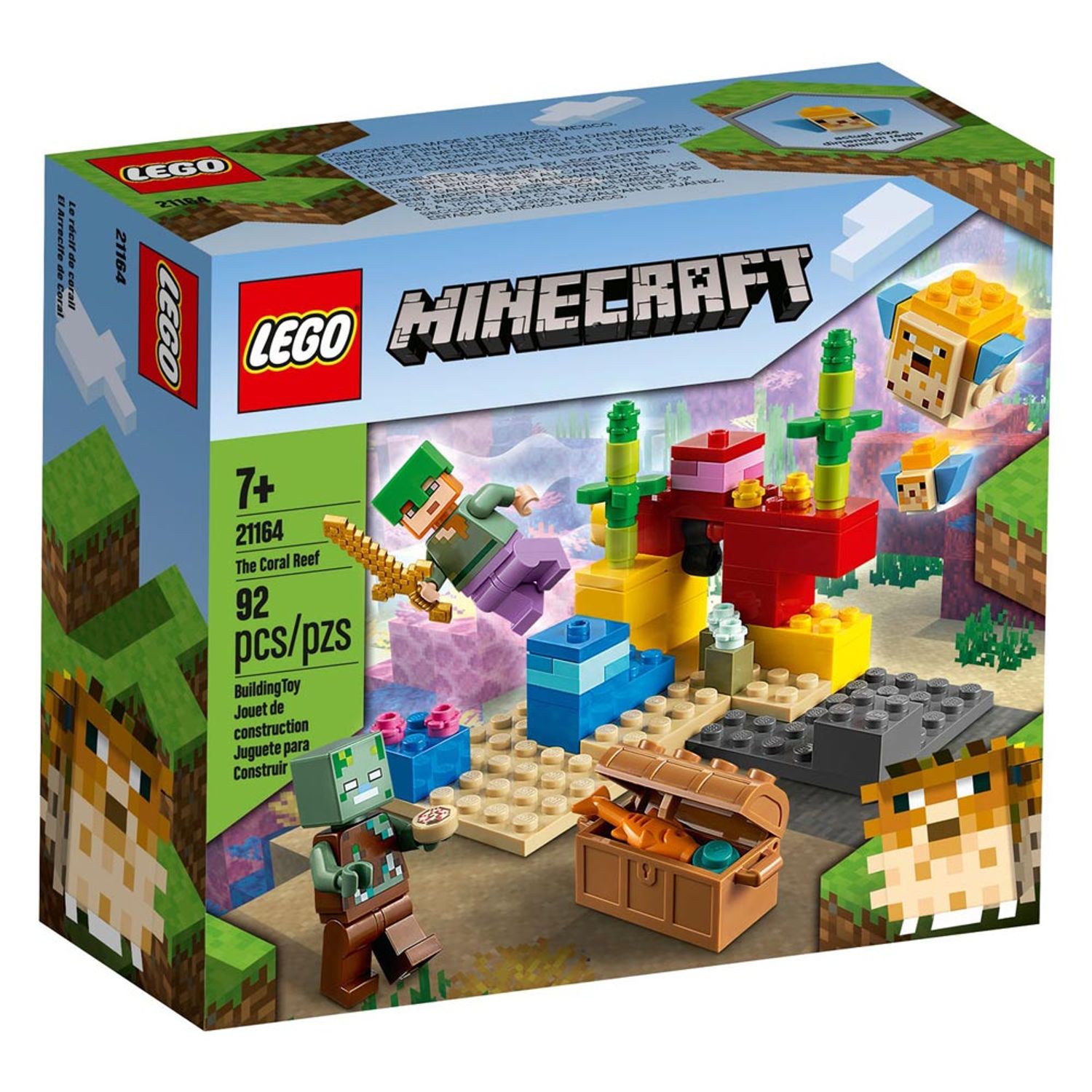 Set de construit LEGO    Minecraft, Reciful de corali, 92 piese fotografia produsului
