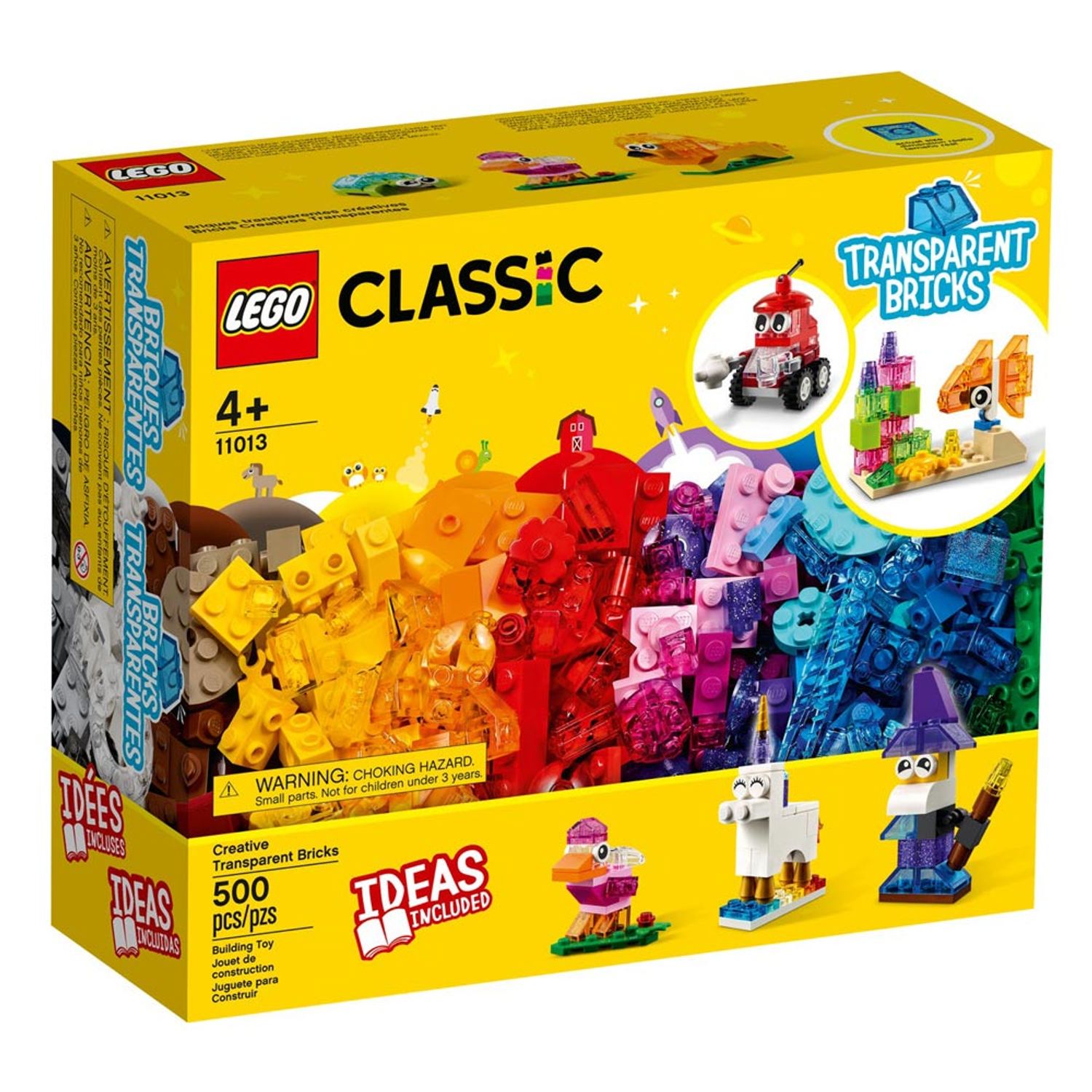 Set de construit LEGO    Classic, Caramizi transparente, 500 piese fotografia produsului
