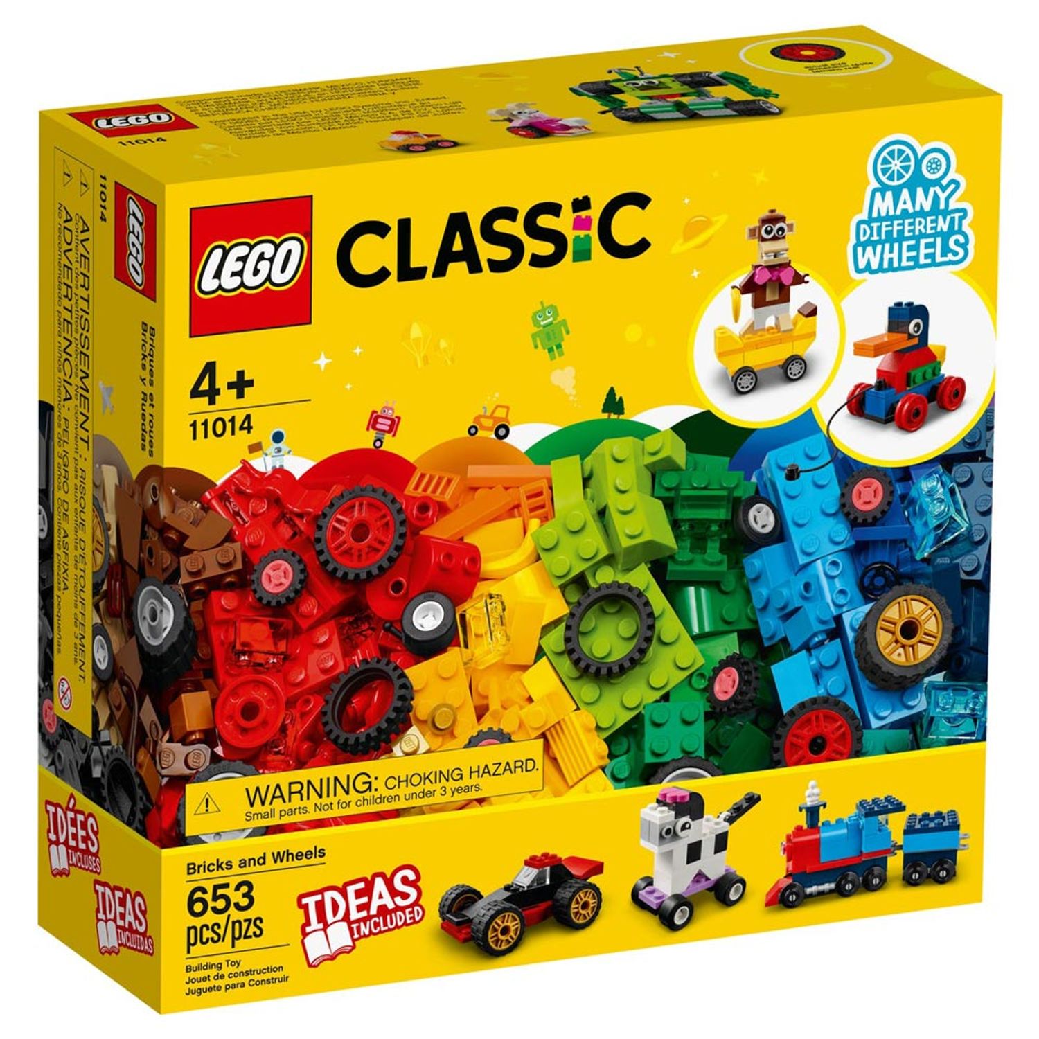 Set de construit LEGO    Classic, Caramizi si roti, 653 piese fotografia produsului