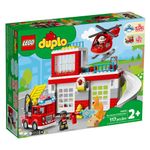 Set de construit LEGO    Duplo, Statie de Pompieri si elicopter, 117 piese fotografia produsului