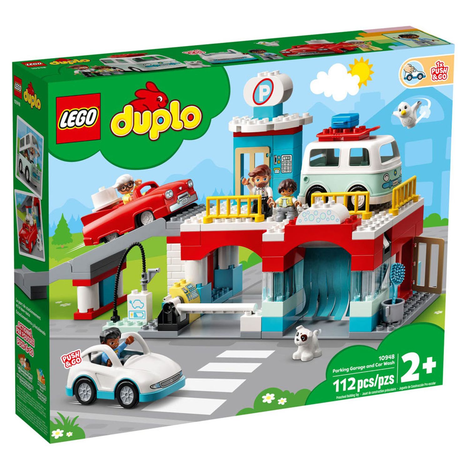 Set de construit LEGO    Duplo, Parcare si spalatorie de masini, 112 piese fotografia produsului