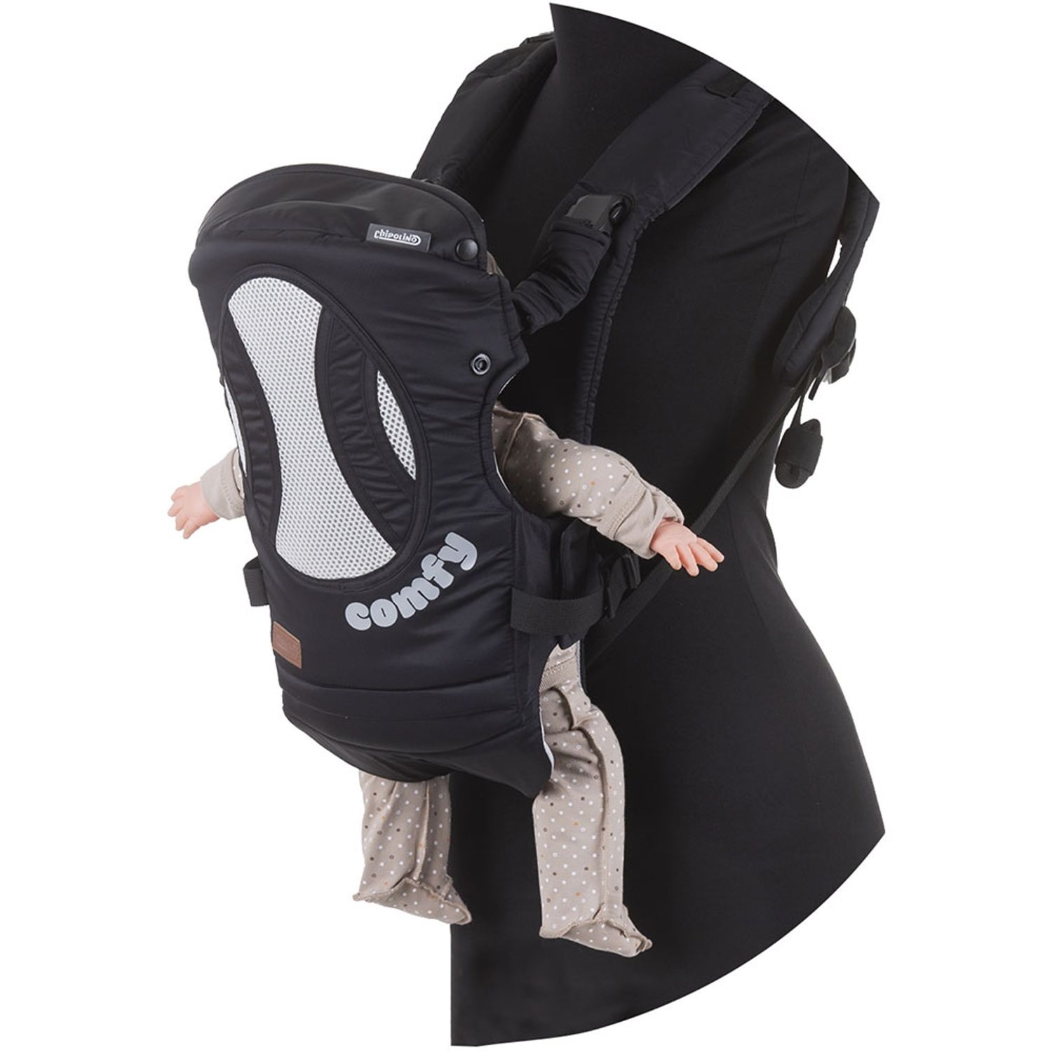 Marsupiu Chipolino Comfy black grey fotografia produsului