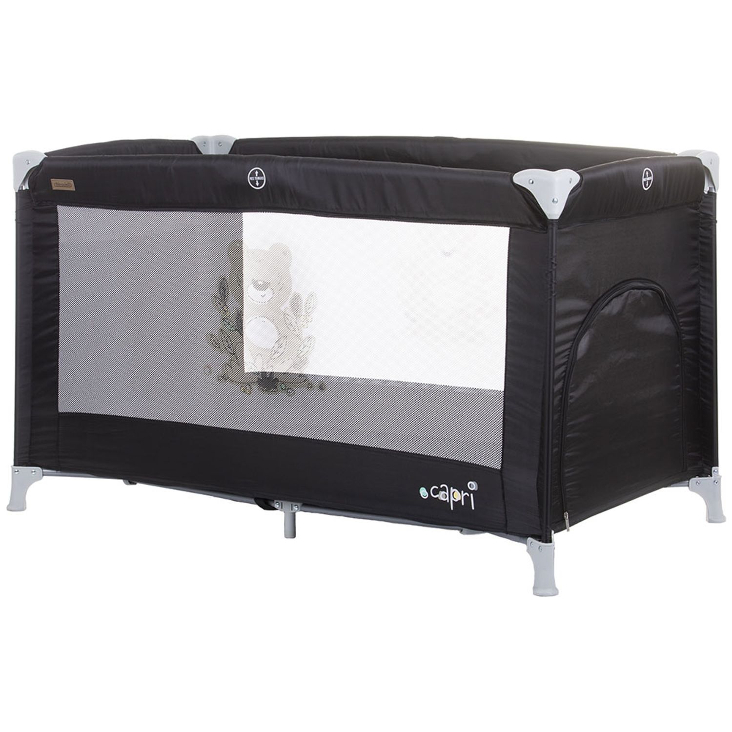 Patut pliabil Chipolino Capri ebony fotografia produsului
