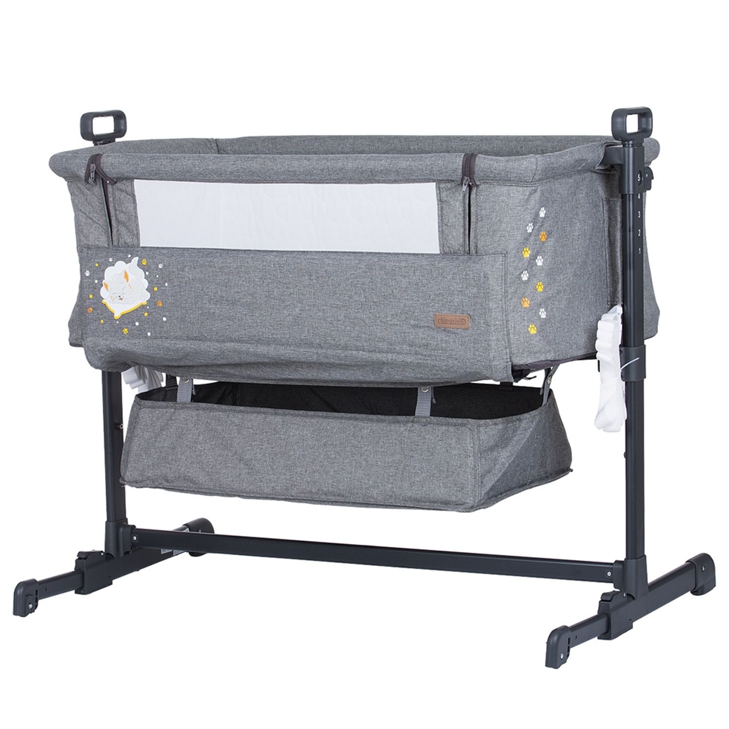 Patut Co-Sleeper Chipolino Close To Me platinum fotografia produsului
