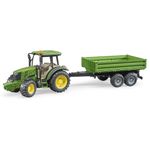 Tractor John Deere 5115M Cu Remorca Basculabila, Bruder fotografia produsului