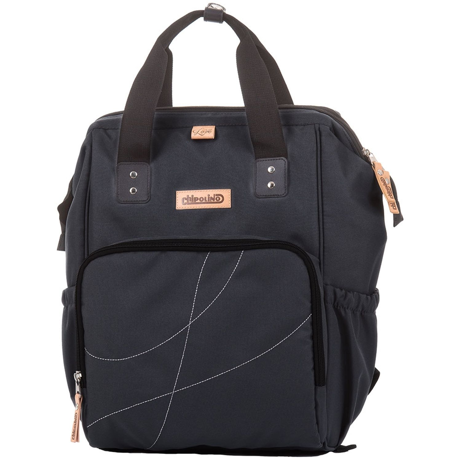Rucsac si gentuta de infasat Chipolino ebony fotografia produsului