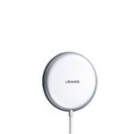 Incarcator magnetic wireless pentru iPhone 12 12 Pro 12 Pro Max 12 Mini, 15 W, argintiu fotografia produsului