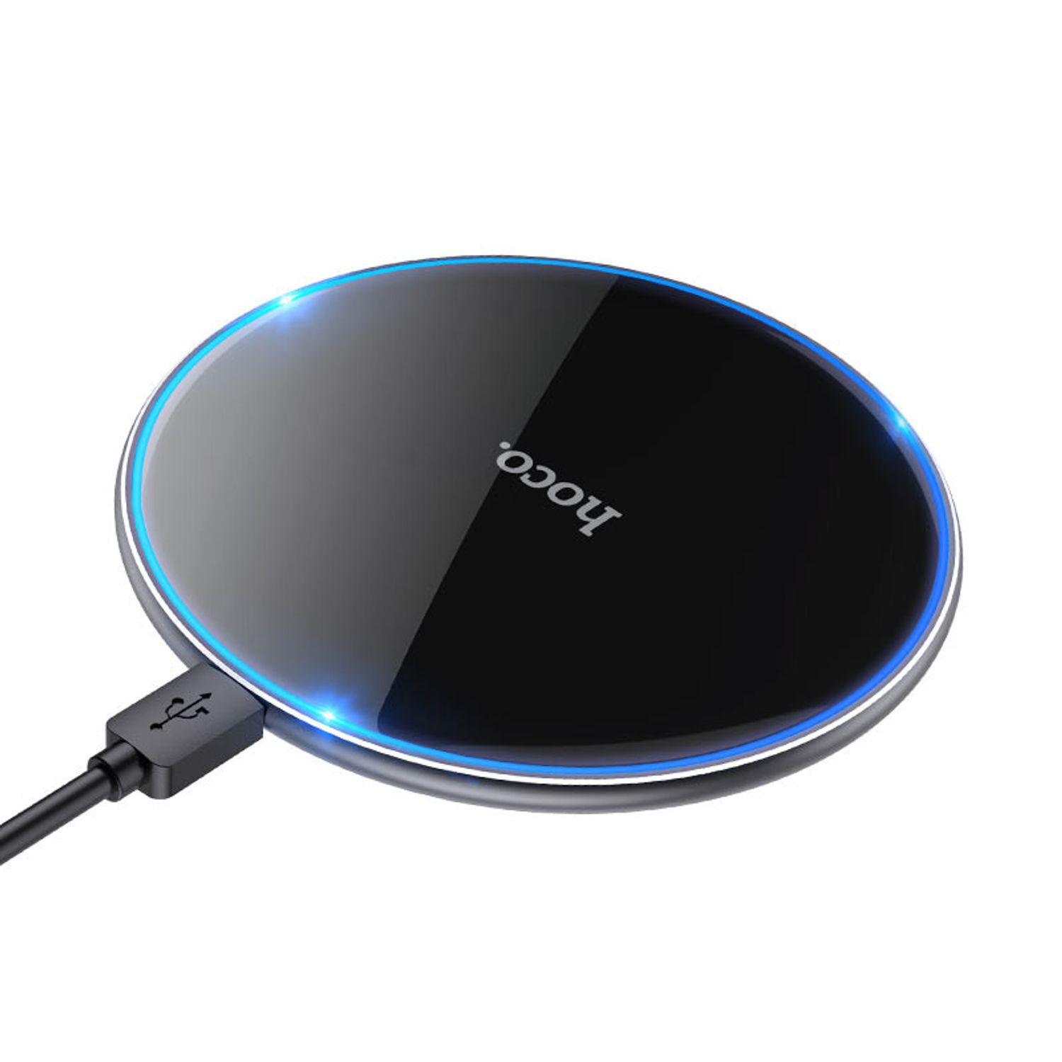 Incarcator Wireless, Hoco CW6 Pro, Fast Charging Pad 15W, Negru fotografia produsului