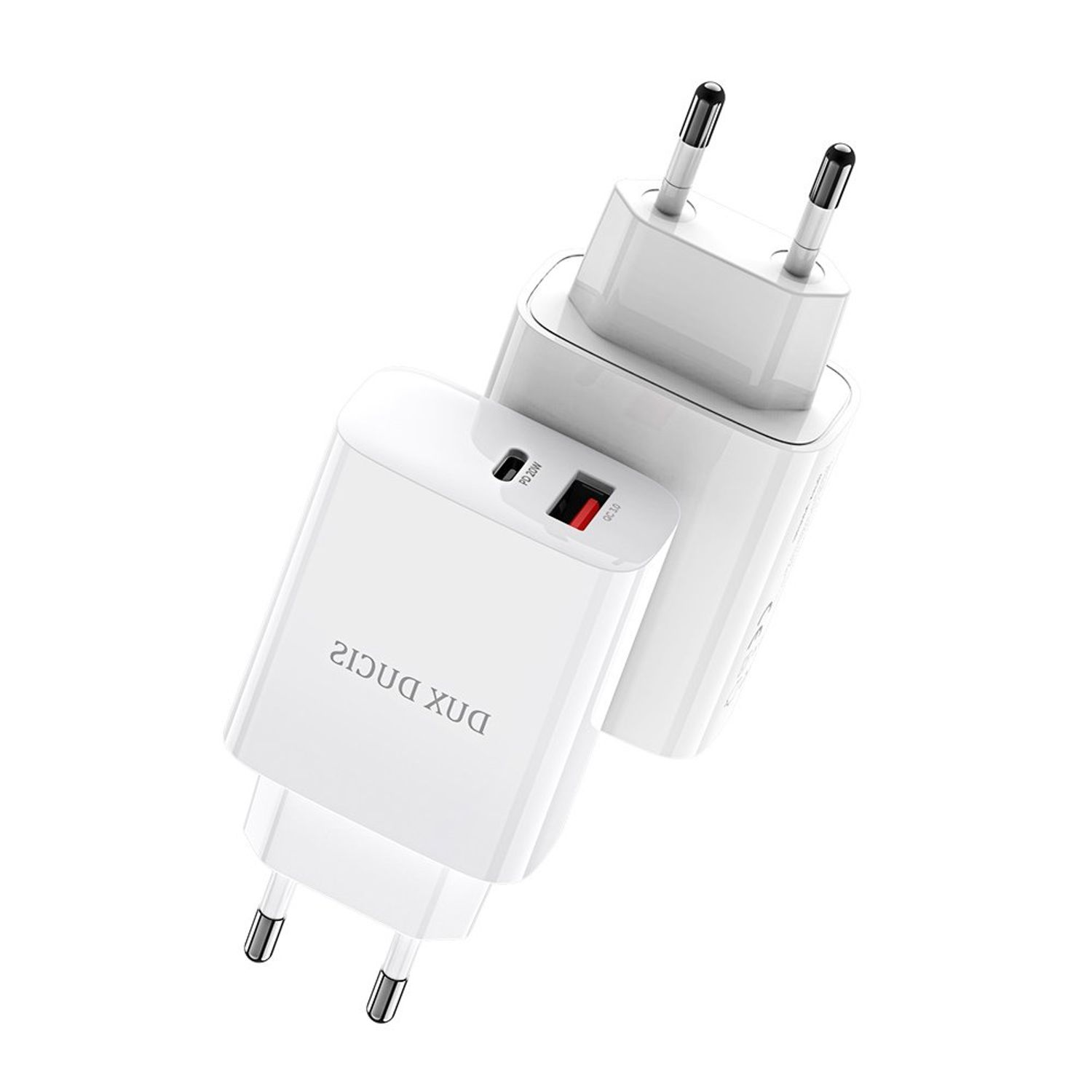 Incarcator de perete, Dux Ducis, C70 USB   USB Typ C, 20W 18W, Alb fotografia produsului