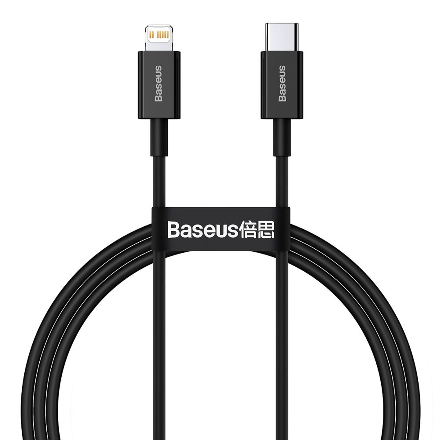 Cablu de date, Baseus Superior Series,CATLYS-A01, USB-C la tip Lightning, Negru, TPE fotografia produsului