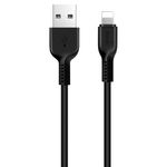 Cablu date tip Lightning Hoco Flash, USB-A la Lightning, 10W, 2A, 3.0m, Negru fotografia produsului